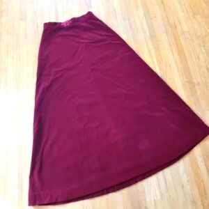 Vintage Velvet-Like Burgundy Maxi Skirt / by Sears / A-Line / Size 11 Ju…